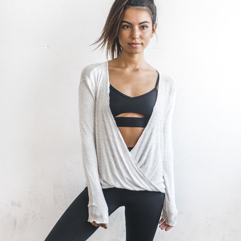 JOAH BROWN knit twist-front long sleeve
